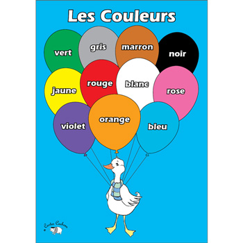 French Vocabulary Poster: Les Couleurs (A3)