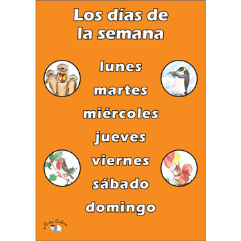 Spanish Vocabulary Poster: Los das de la semana (A3)