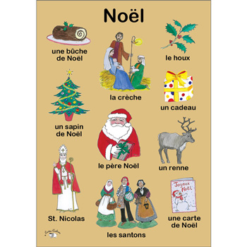 French Vocabulary Poster: Nol (A3)