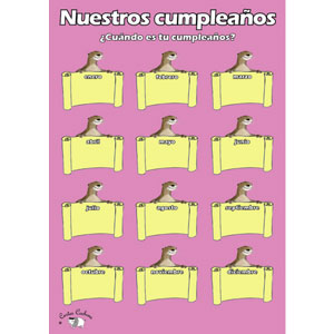 Spanish Birthday Chart (A3) - Nuestros Cumpleaos