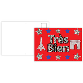 French Reward Postcards - Sparkling Trs Bien (Pack of 20)