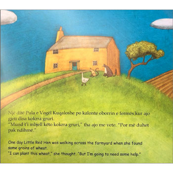 The Little Red Hen & The Grains of Wheat: Albanian & English