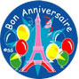 French Birthday Stickers - Bon Anniversaire (Pack of 125)