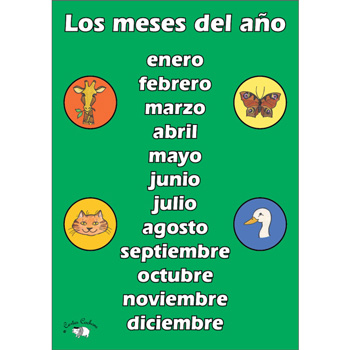 Spanish Vocabulary Poster: Los meses del año (A3)