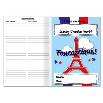 French Reward Notepad: Fantastique !