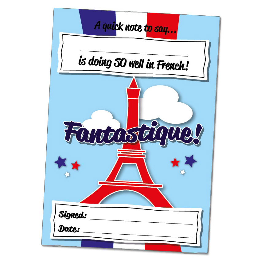 French Reward Notepad: Fantastique !