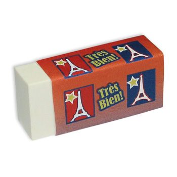 French Reward Erasers - Trs Bien! (Pack of 12)