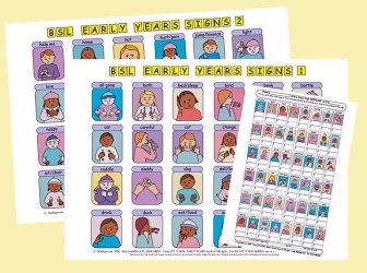 Let's Sign BSL Early Years & Baby Signs: A3 Poster Set