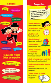 Spanish Bookmarks - Greetings & Questions (Pack of 20)