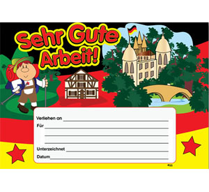 German Merit Certificates (Pack of 20) - Sehr Gute Arbeit