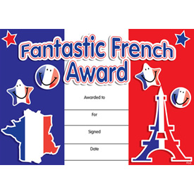 French Merit Certificates (Pack of 20) - Fantastic French Award
