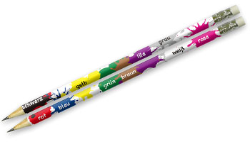 German Reward Pencils - Colours (Pack of 12)