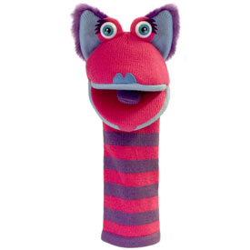 Sockette Glove Puppet - Kitty (Purple / Pink / Blue)