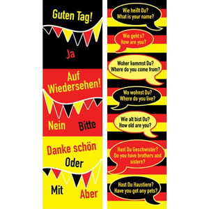 German Bookmarks - German Phrases (Pack of 20)