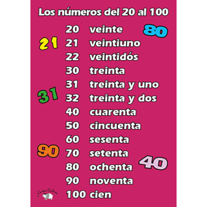 Poster (A3) - Los nmeros del 20 al 100