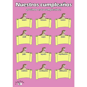 Spanish Birthday Chart (A3) - Nuestros Cumpleaos