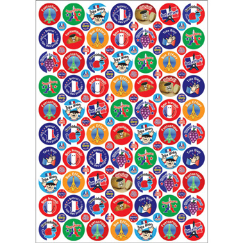 French Reward Stickers (10 Sheet Value Pack)