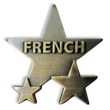 French Badge: Metal Star (Single)