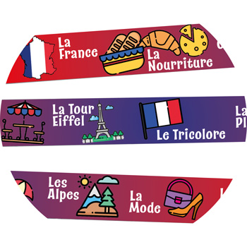 French Border / Board Trimmer: French Cultural Icons