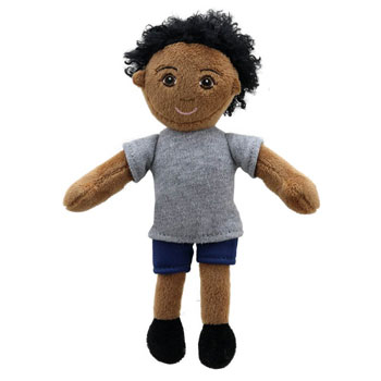 Family Finger Puppet: Boy (Dark Skin Tone)