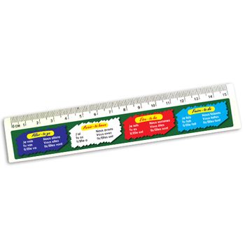 French Reward Rulers : Irregular Verbs (Pack of 12)