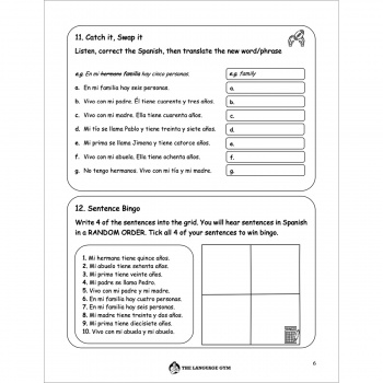 Spanish Sentence Builders - Primary (Part Two)