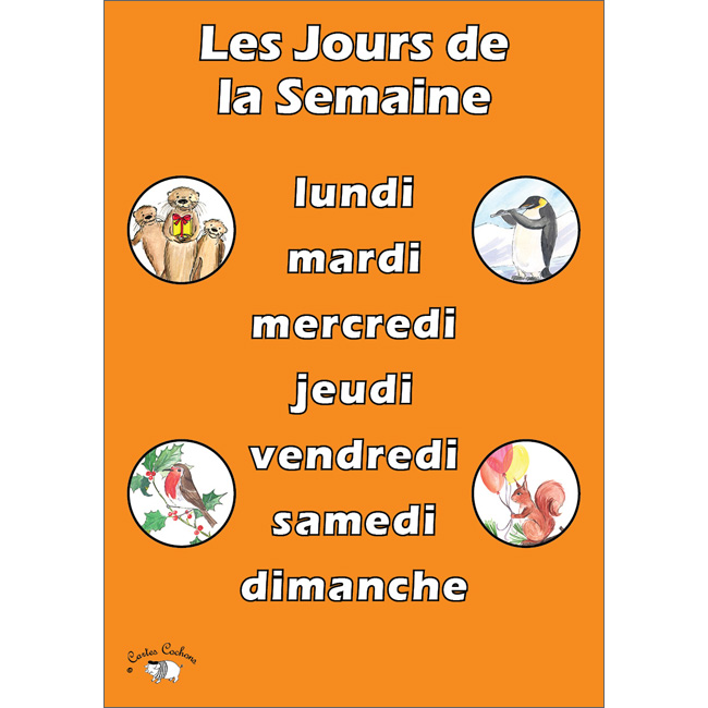 French Vocabulary Poster: Les Jours de la Semaine (A3)