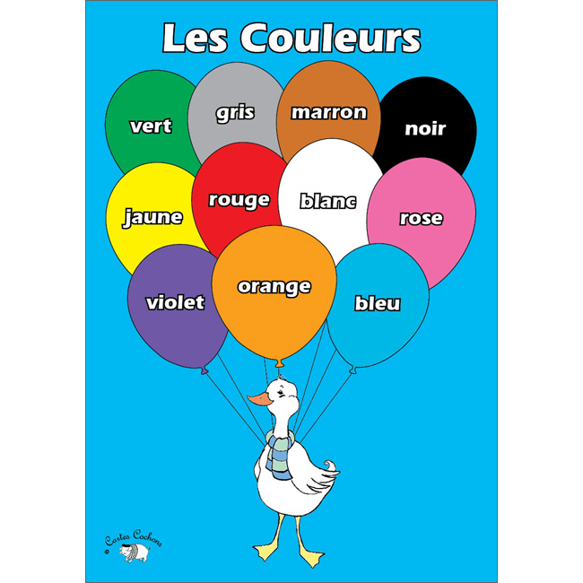 French Vocabulary Poster: Les Couleurs (A3)