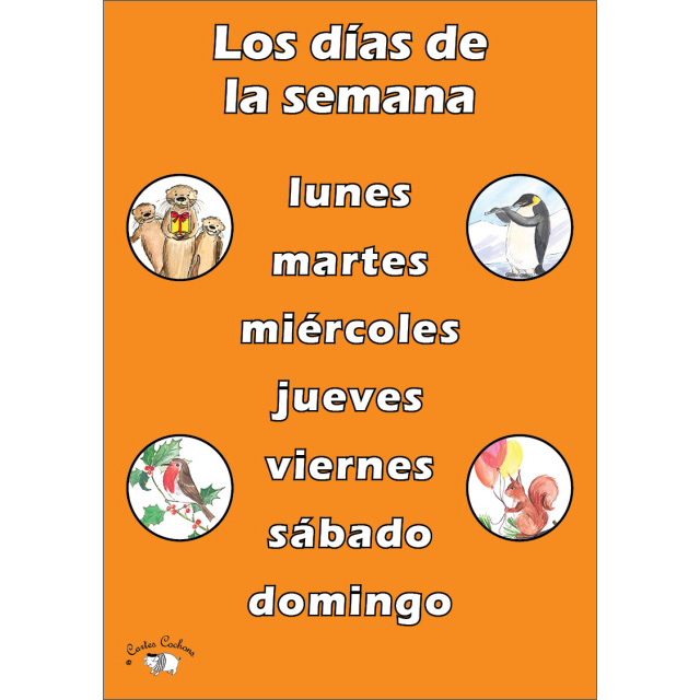  Spanish Vocabulary Poster  Los días de la semana