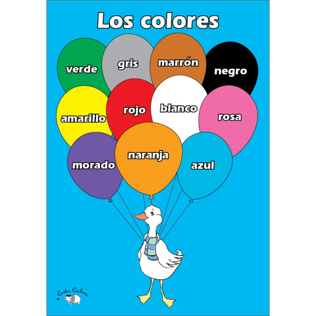 Spanish Vocabulary Poster: Los colores (A3)