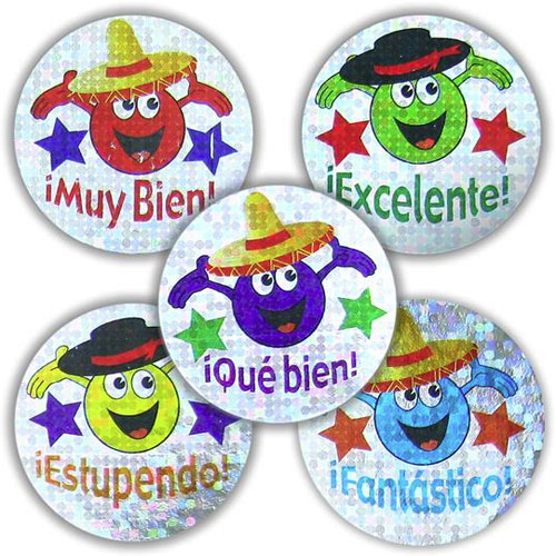 Spanish Reward Stickers - Sparkling Characters (Mixed Pack of 125)