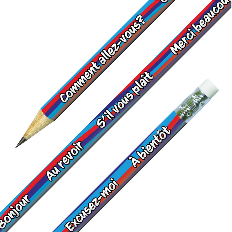 French Reward Pencils: French Phrases