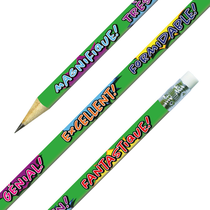 French Reward Pencils: French Praise Words