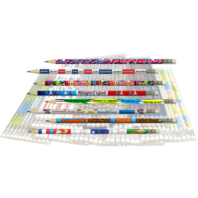 French Reward Pencils - Bumper Value Pack (96 Pencils)