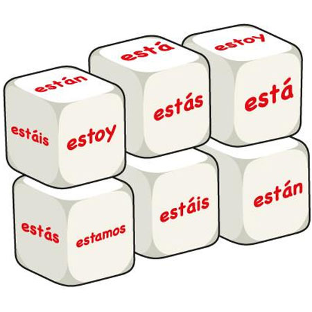 Spanish Word Dice - Estar (Set of 6)
