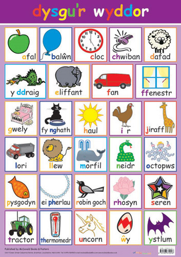 Welsh Poster - Dysgu'r Wyddor (Words & Alphabet)