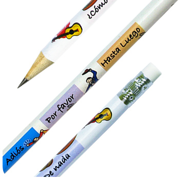 Spanish Reward Pencils - Spanish Phrases (Pack of 12)