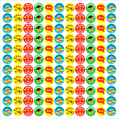 Spanish Mini Stickers - Mixed Pack of 605