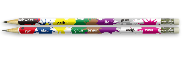 German Reward Pencils - Colours (Pack of 12)