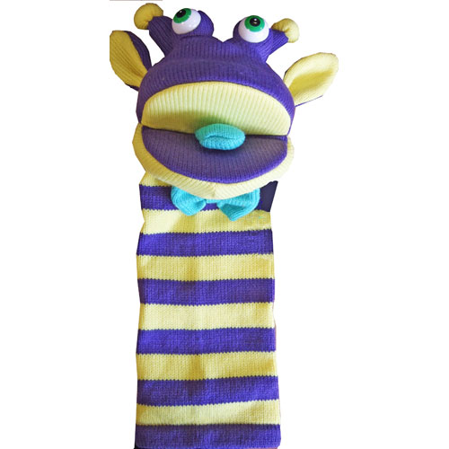 Sockette Glove Puppet - Rupert (Purple / Yellow)