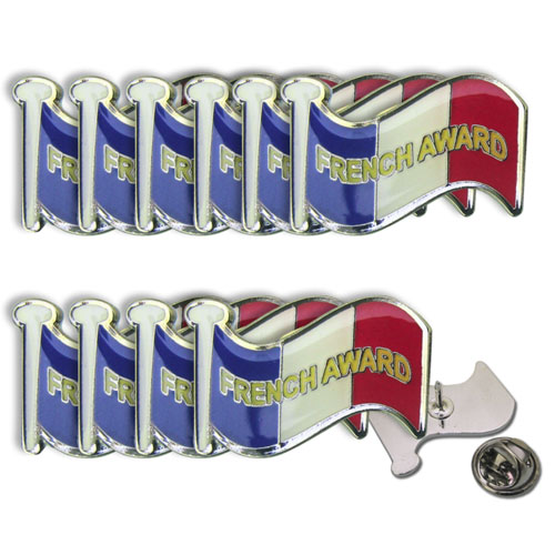 French Award - Enamel Badges (Pack of 10)