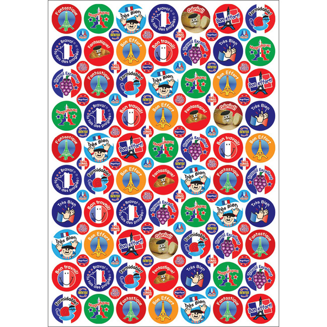 French Reward Stickers (10 Sheet Value Pack)