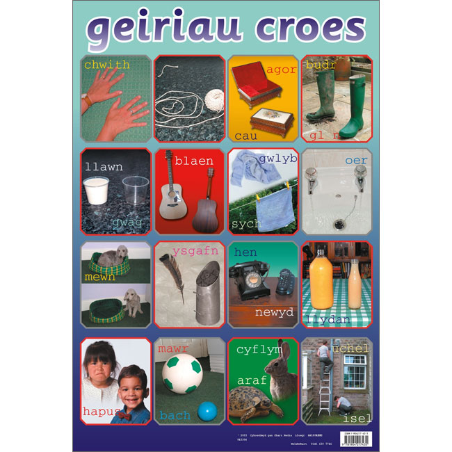 Welsh Poster - Geiriau Croes (Opposites)