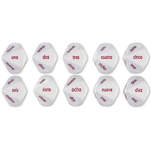 Spanish Number Dice (Set of 6)