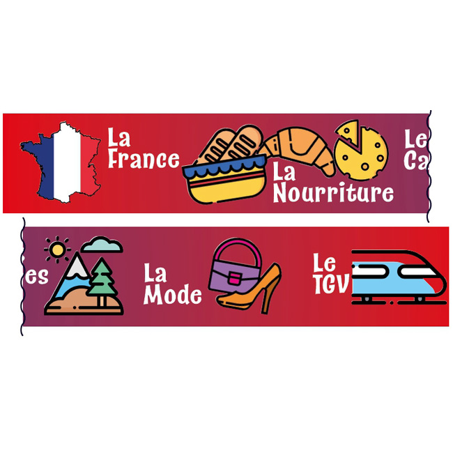 French Border / Board Trimmer: French Cultural Icons