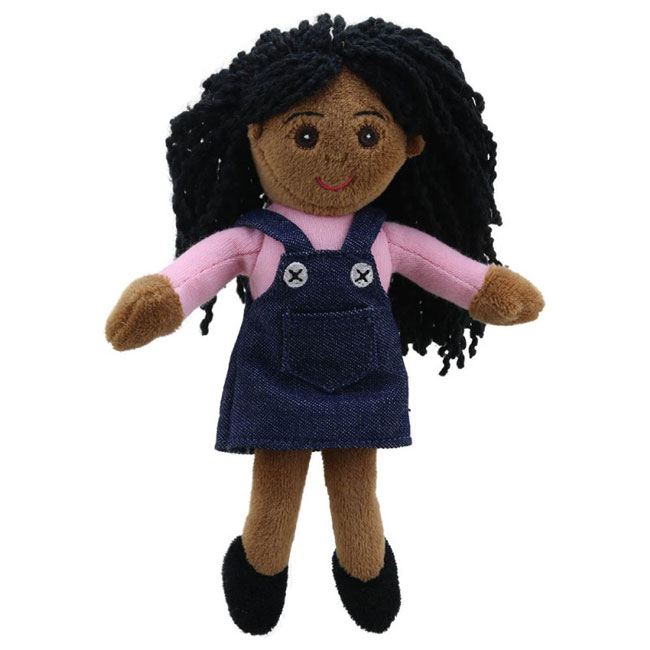 Family Finger Puppet: Girl (Dark Skin Tone)