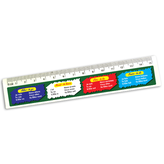 French Reward Rulers : Irregular Verbs (Pack of 12)