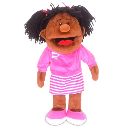 Moving Mouth Puppet: Girl (Black Skin)