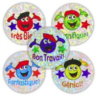 French Reward Stickers - Sparkling Characters (Mixed Pack of 125)