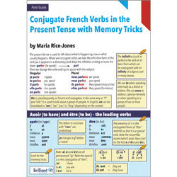 Petit Guide: Conjugate French Verbs in the Present Tense with Memory Tricks